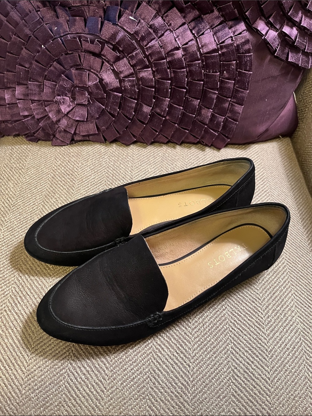 Talbots Black Suede Ryan Loafers